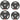 4-delige gewichtsschijvenset voor training, sportschool, thuistraining, krachttraining, 2 x 7,5 kg en 2 x 5 kg