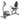 Liggende hometrainer met LCD-display, 8-traps instelbare magnetische weerstand, ligfiets, hometrainer met