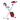 Hometrainer met magnetische weerstand, 8 standen, in hoogte verstelbaar, LCD-scherm, rood + wit