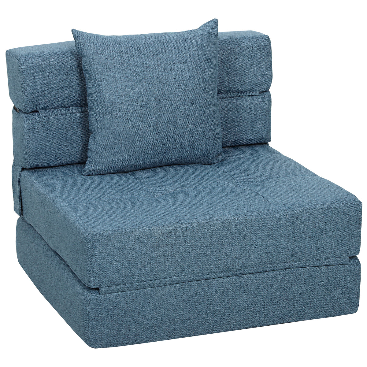 Slaapfauteuil relaxfauteuil logeerbed. afneembare hoes, 70 cm x 70 cm x 61 cm, donkerblauw