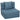 Slaapfauteuil relaxfauteuil logeerbed. afneembare hoes, 70 cm x 70 cm x 61 cm, donkerblauw