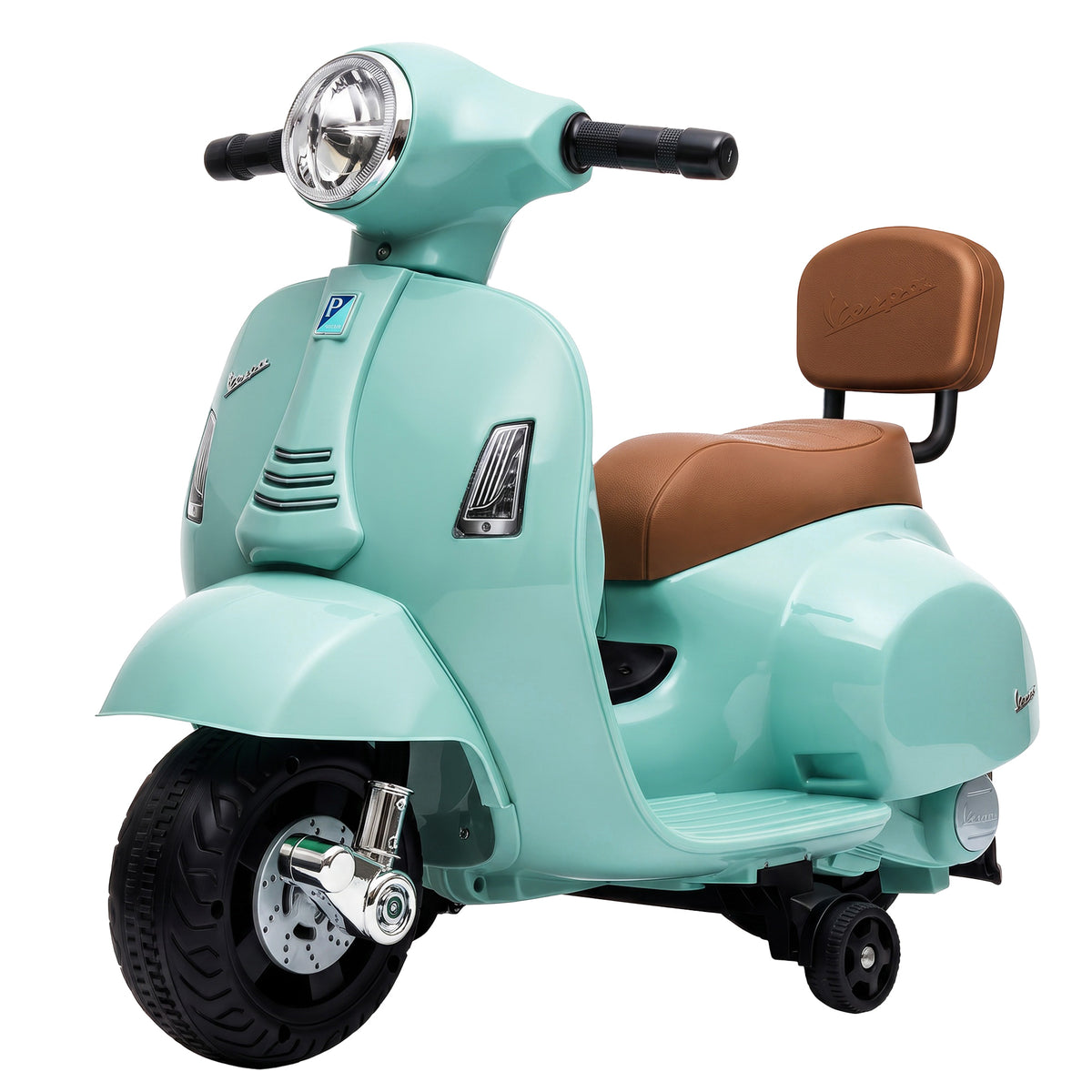 Elektrische kindermotor Mini Vespa GTS 6V elektrische motor met lithium-accu, ergonomische zitting, rugleuning