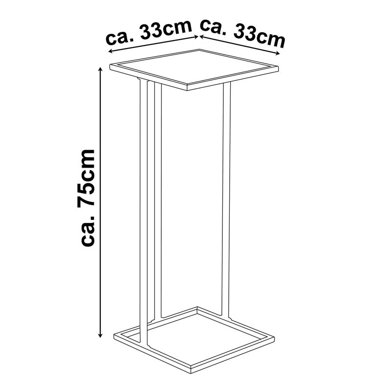 Arti Casa - bijzettafel, hulptafel (zwart) (5)