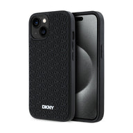 DKNY 3D Rubber Repeat Pattern - Hoesje voor iPhone 15 Plus (Zwart)