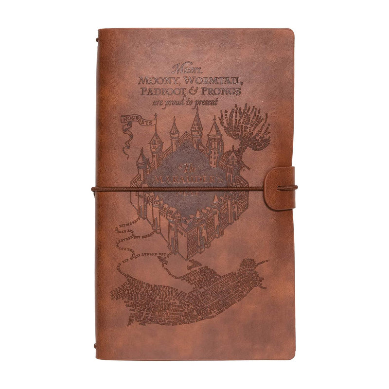 Harry Potter - Leren reisnotitieboek 12x19,6 cm (bruin)