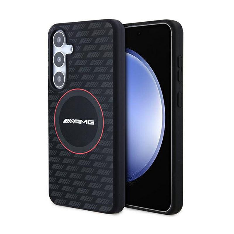 AMG Silicone Carbon Pattern MagSafe - hoesje voor Samsung Galaxy S24 (zwart)