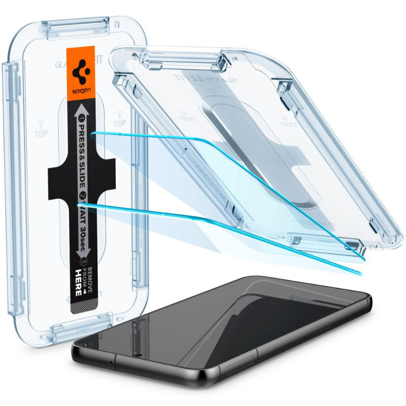 Spigen Glas.TR EZ Fit - Gehard glas voor Samsung Galaxy S23 2 stuks (Transparant)