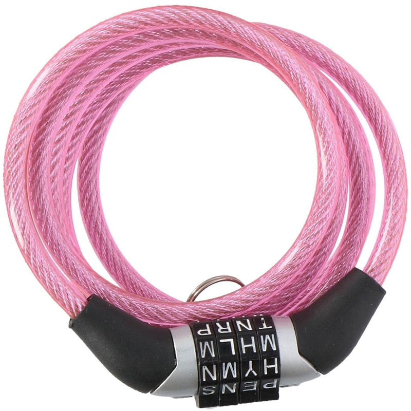 Dunlop - Fietsslot met cijfercombinatie (roze)