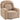 Relaxfauteuil, 360° draaibare ligstoel met wolkzachte fluwelen stof, brede zitting, voor woonkamer, kaki