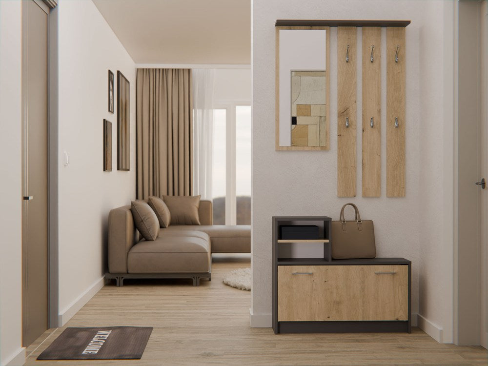 Garderobe VERA ANTHRAZIT EICHE ARTISAN – Produktabbildung 4