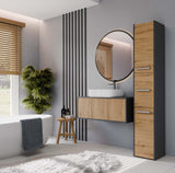 Badezimmer-Hochschrank Sara S33 ANTHRAZIT EICHE ARTISAN – Produktabbildung 6