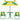 Tuinmeubelset voor kinderen, stoelen, tafel, parasol, bijendesign, groen+geel