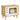 Kattenhol in tv-design incl. speeltje, wasbaar kussen, 50 cm x 28 cm x 43 cm, eiken + beige + wit