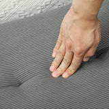 Gestoffeerde bank met corduroy bekleding, slaapbank met metalen poten, schoenenbank 100 x 36 x 45 cm grijs (9)