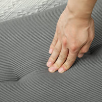 Gestoffeerde bank met corduroy bekleding, slaapbank met metalen poten, schoenenbank 100 x 36 x 45 cm grijs (9)