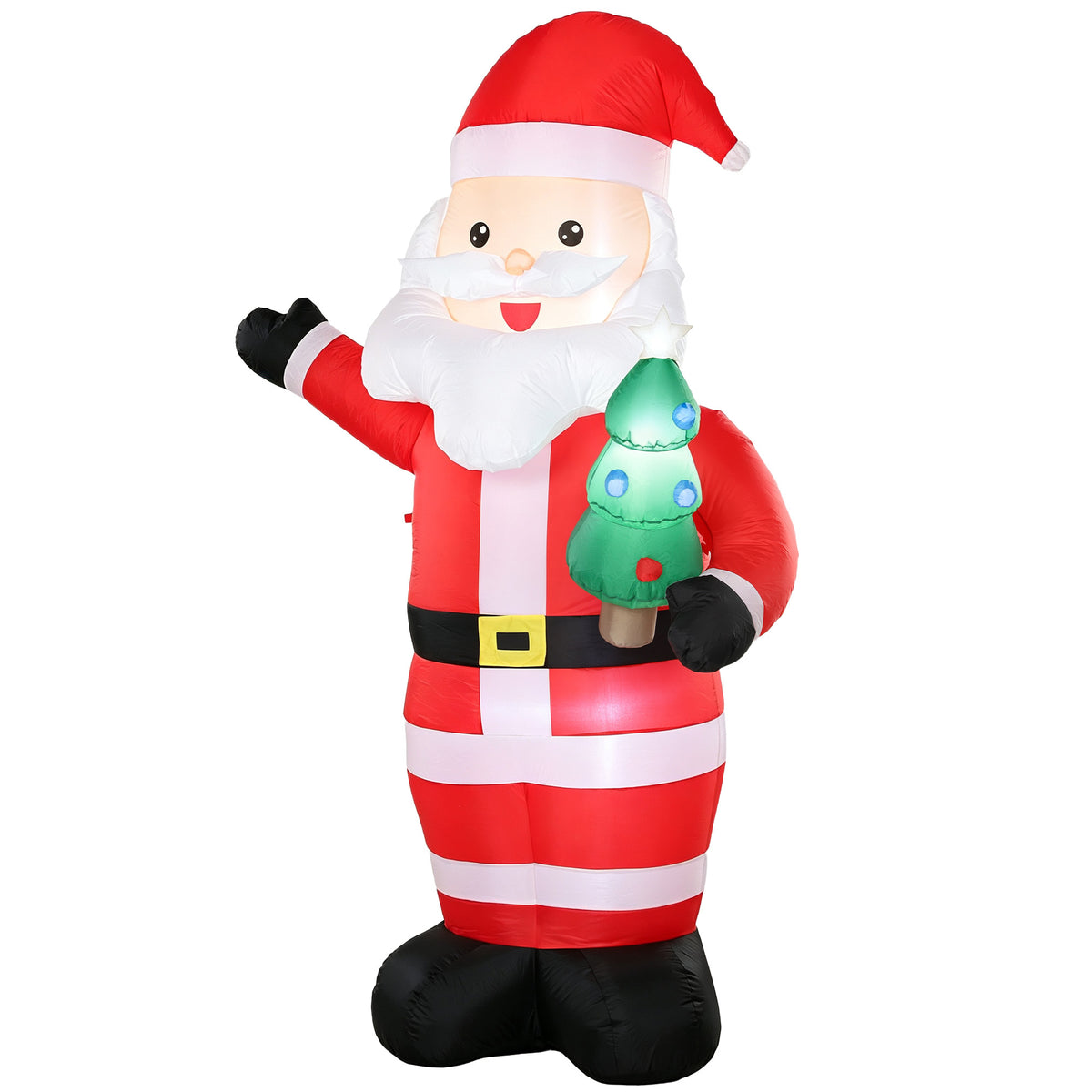 Opblaasbare kerstman, 243 cm, met helder LED-licht, kerstdecoratie voor binnen en buiten, rood