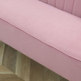 2-zits stoffen bank bankstel gestoffeerde bank loungebank breed roze (8)