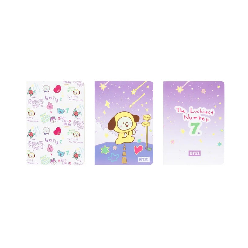 BT21 - Notitieboekset CHIMMY A6 (3 stuks) (2)