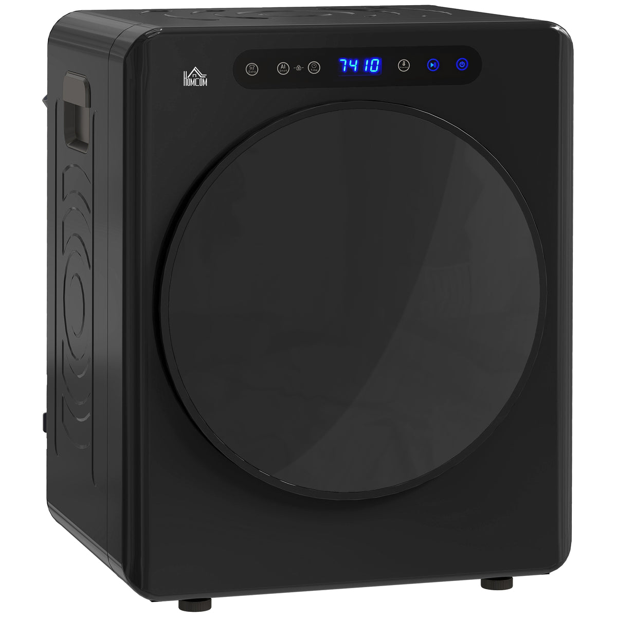 Wasdroger, 6 programma's, 40-60℃, 5 kg capaciteit, compact, touch-bediening, zwart