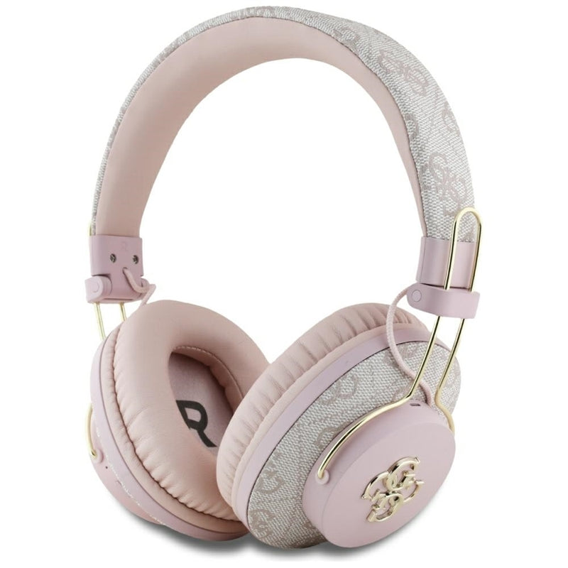 Guess Metal 4G Logo – Draadloze Bluetooth-hoofdtelefoon met ENC (roze)
