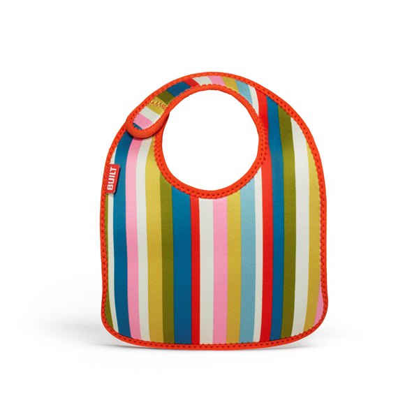 BUILT Mess Mate Set van 2 slabbetjes (Babyroze gestreept) (2)