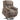 Relaxfauteuil met massage- en warmtefunctie, elektrische sta-opstoel, afstandsbediening, zijvakken, lichtbruin