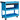 Gereedschapskoffer gereedschapstrolley gereedschapsbox, 3 niveaus, 4 wielen, 82 cm x 35 cm x 76 cm, blauw