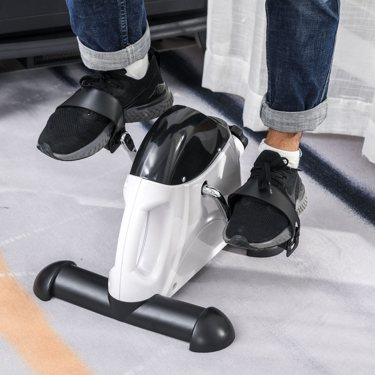 Mini hometrainer fitnessfiets pedaaltrainer met led-display 5 modellen arm- en beentrainer fitnessapparaat (2)