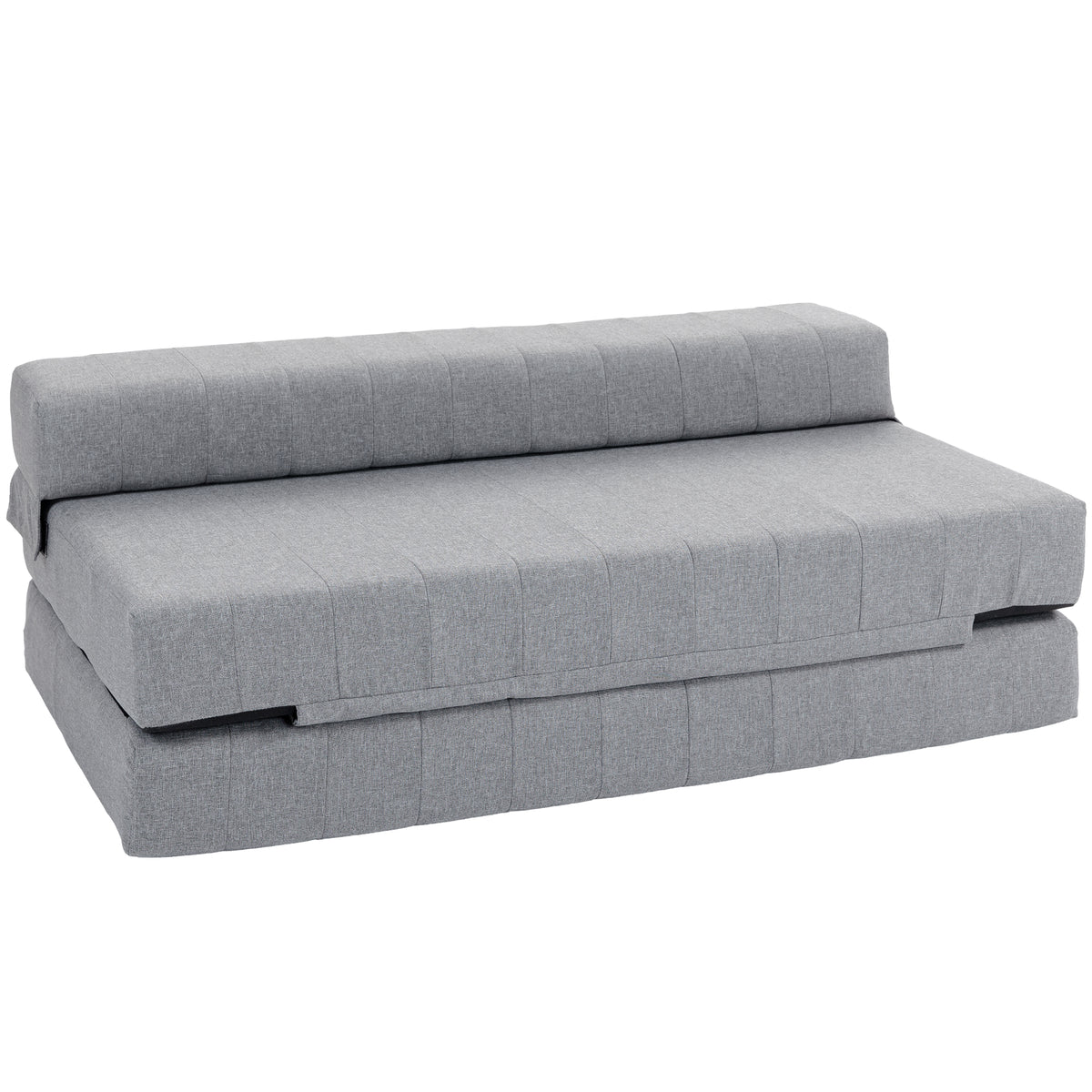 Opklapbare fauteuil met slaapfunctie, logeerbed, opvouwbaar, tot 250 kg, 138x80x50 cm, grijs