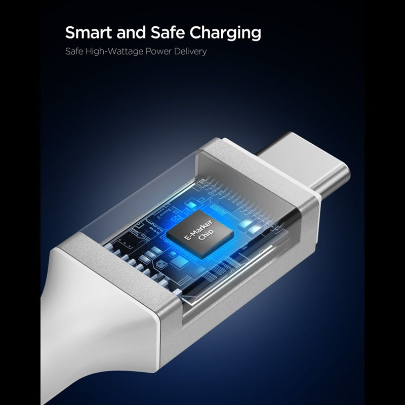 Spigen EB10020CC Essential - USB-C naar USB-C PD-kabel 100W 2m (wit) (2)