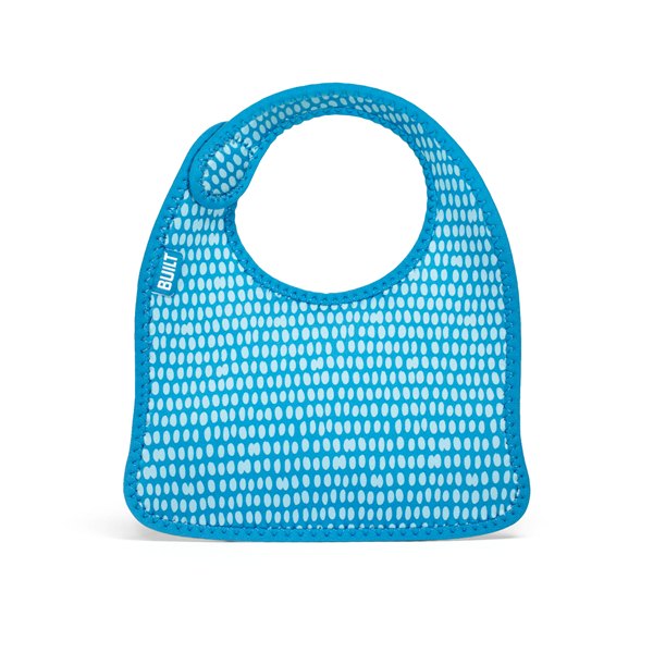 BUILT Mess Mate Set van 2 slabbetjes (Dribble Dots Blauw) (2)