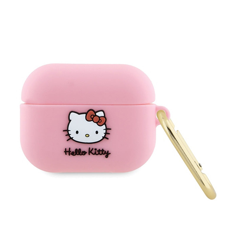 Hello Kitty Siliconen 3D Kitty Head - hoesje voor AirPods Pro (roze)