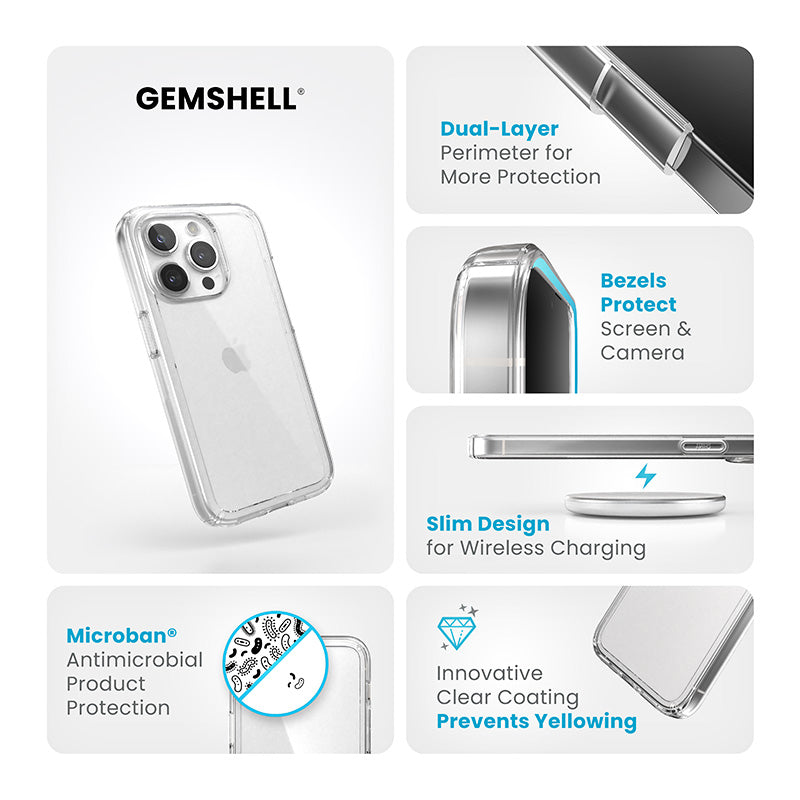 Speck Gemshell hoesje voor iPhone 15 Pro (transparant) (10)