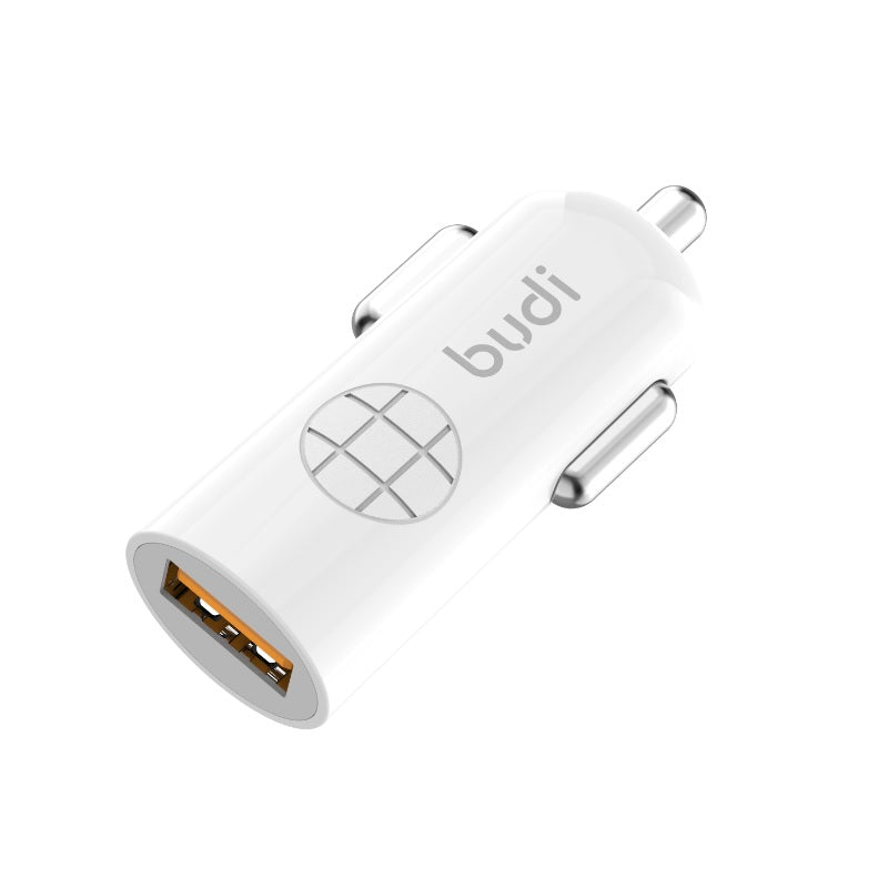 Budi - USB-autolader, 18W, QC3.0 (wit)