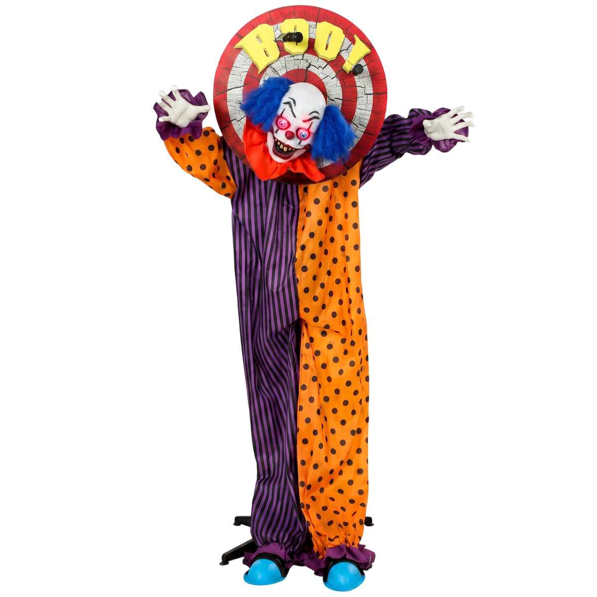 167 cm levensgrote geanimeerde Halloween-clown-decoratie met geluids- & aanraakactivering