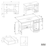 Schreibtisch CHESTER 120 ARTISAN – Produktabbildung 5