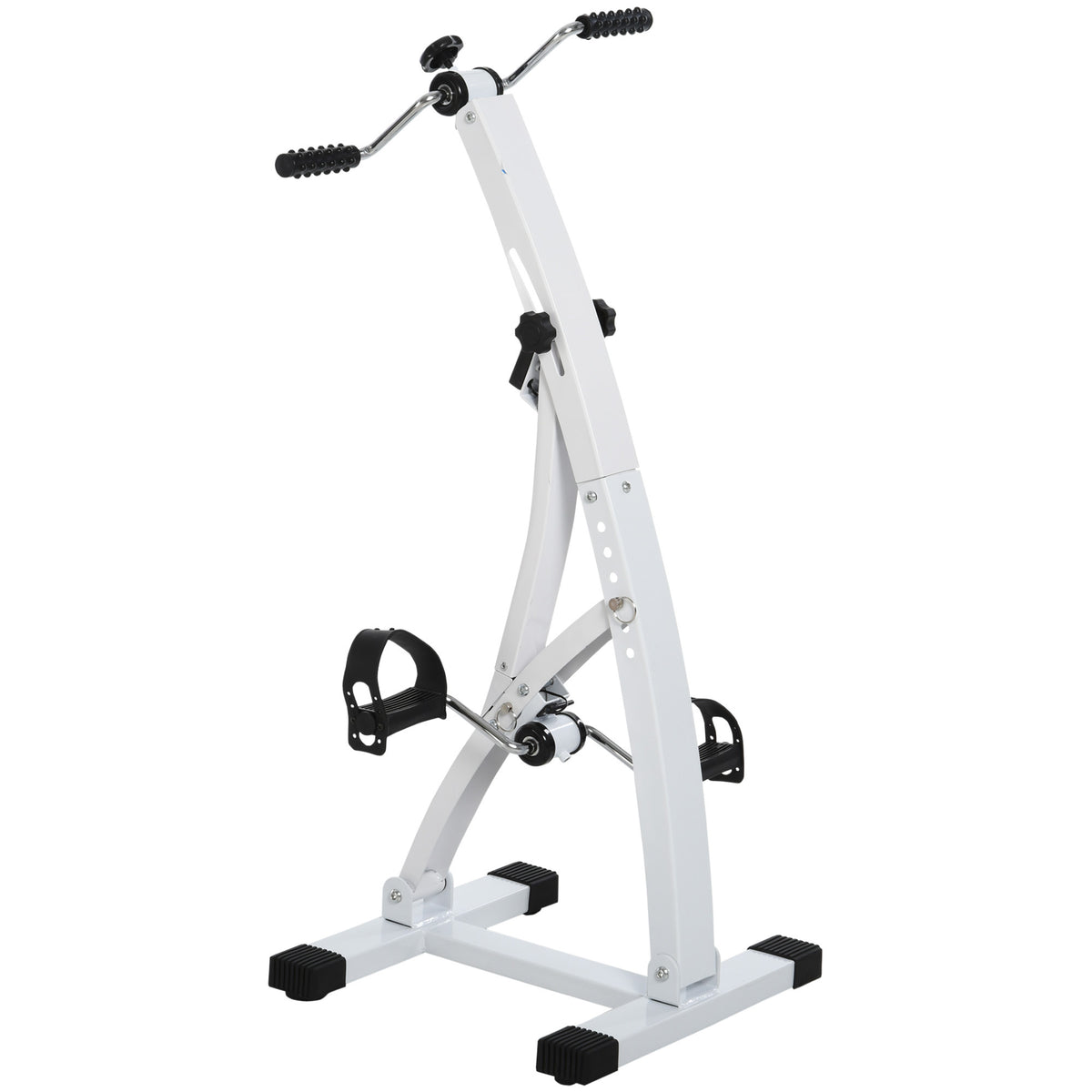 Pedaltrainer voor senioren, extra stille mini-hometrainer met lcd-scherm, bevestigingsband, arm- en beentrainer