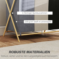 Wasgoedmand met 3 vakken 129L Opvouwbare wasmand voor bijkeuken slaapkamer meerkleurig (6)