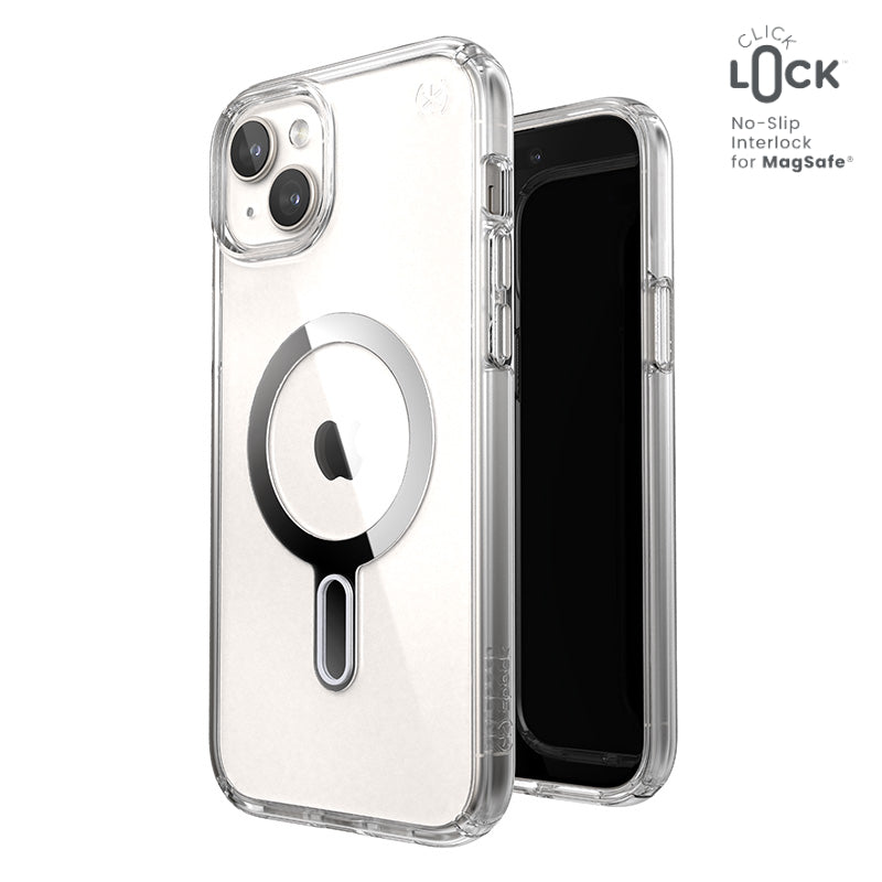 Speck Presidio Perfect-Clear ClickLock & Magsafe hoesje voor iPhone 15 Plus / iPhone 14 Plus (transparant