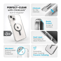 Speck Presidio Perfect-Clear ClickLock & Magsafe hoesje voor iPhone 15 Plus / iPhone 14 Plus (transparant (4)