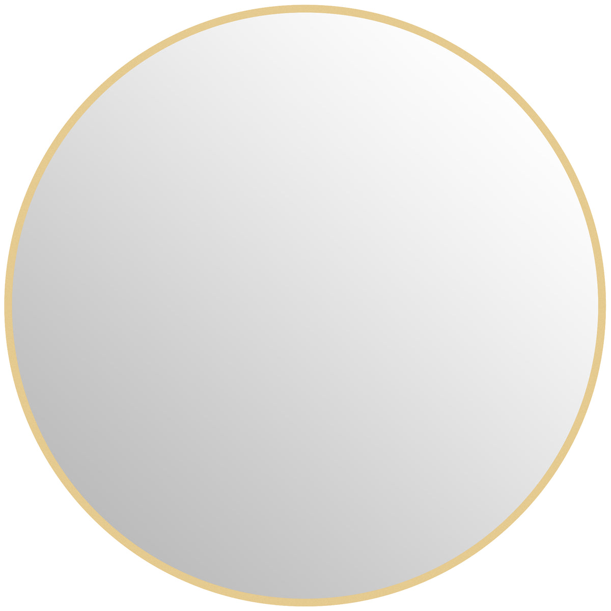 70 x 70 cm ronde badkamerspiegel, wandmontage, goudkleurig frame