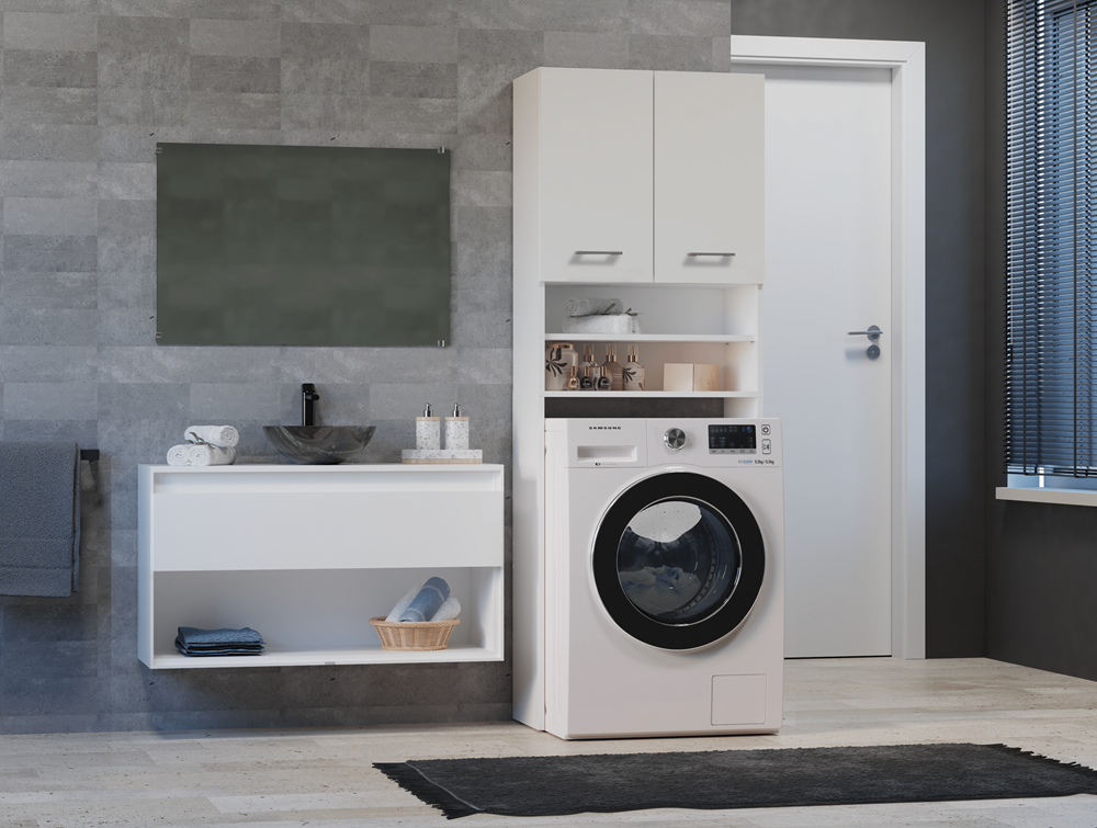 Waschmaschinenschrank Pola DK WEISS – Produktabbildung 2