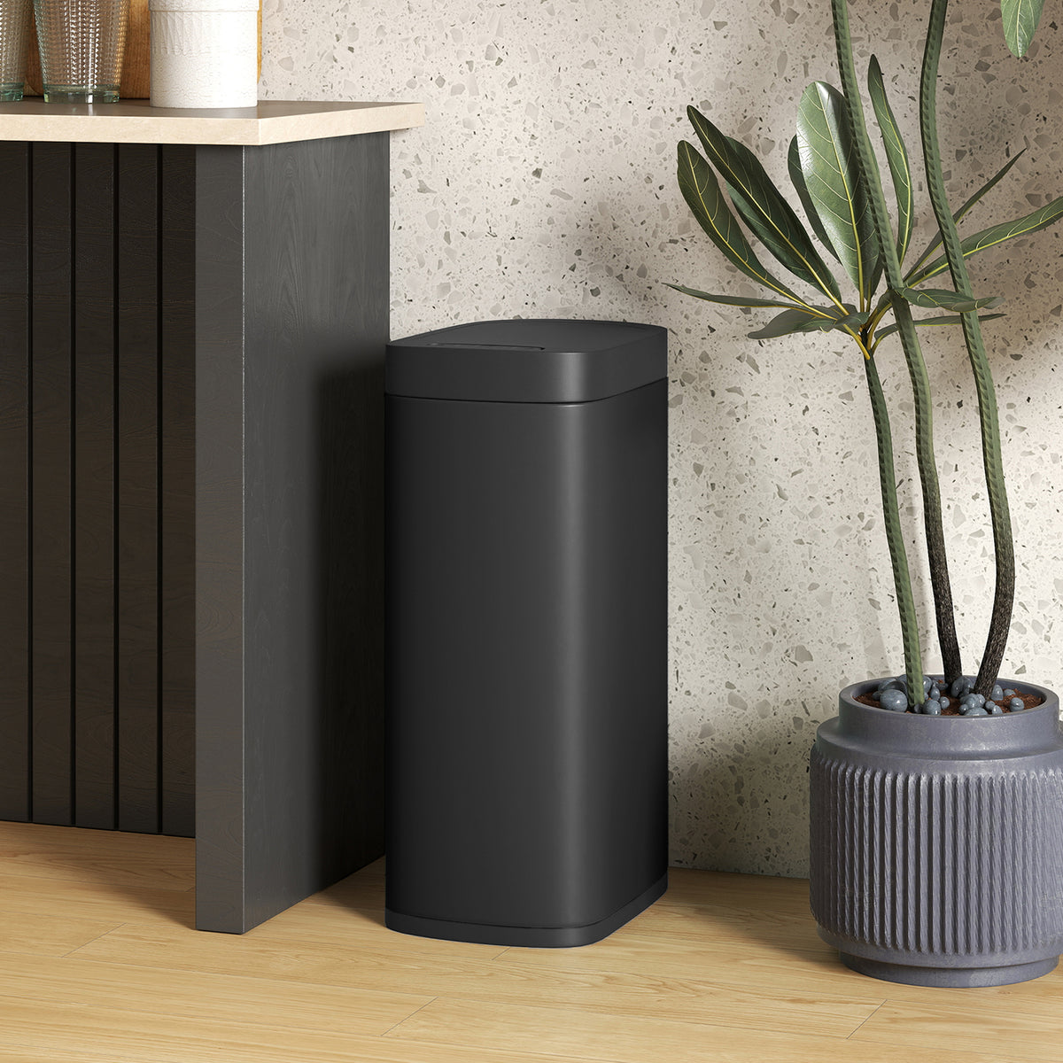 50L sensor-afvalemmer, contactloze keukenafvalemmer met bewegingssensor, vingerafdrukbestendig (2)