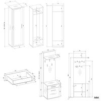 Garderobe DUO WEISS – Produktabbildung 6
