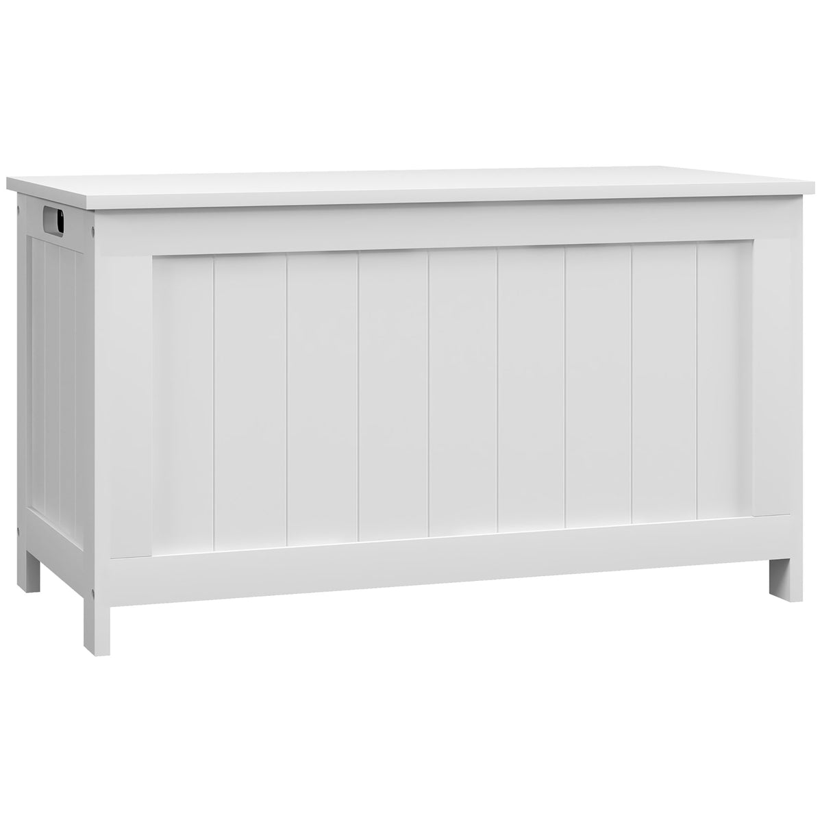 Opbergdoos opbergkist speelgoedkist, MDF, 2 handgrepen, 81 x 40 x 46 cm, wit
