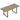 Uitschuifbare eettafel 140-180 cm voor 6-8 personen, rechthoekig in industrieel design met stalen onderstel