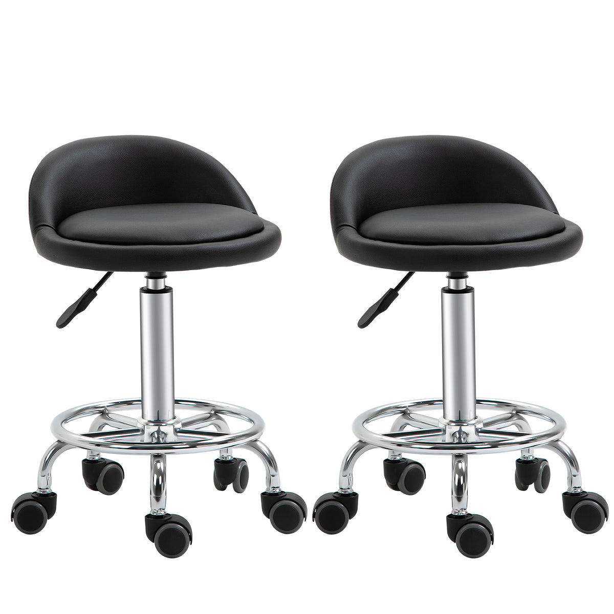Zadelkruk met rugleuning 57-72 cm in hoogte verstelbaar draaikruk voor kantoor salon massage
