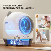 Zelfreinigende kattenbak met app-besturing 80 L geurbestrijding voor meerdere katten (6)
