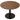 Ronde eettafel voor 6 personen, 110 cm moderne keukentafel met sokkel voor woonkamer, bruine houtnerf