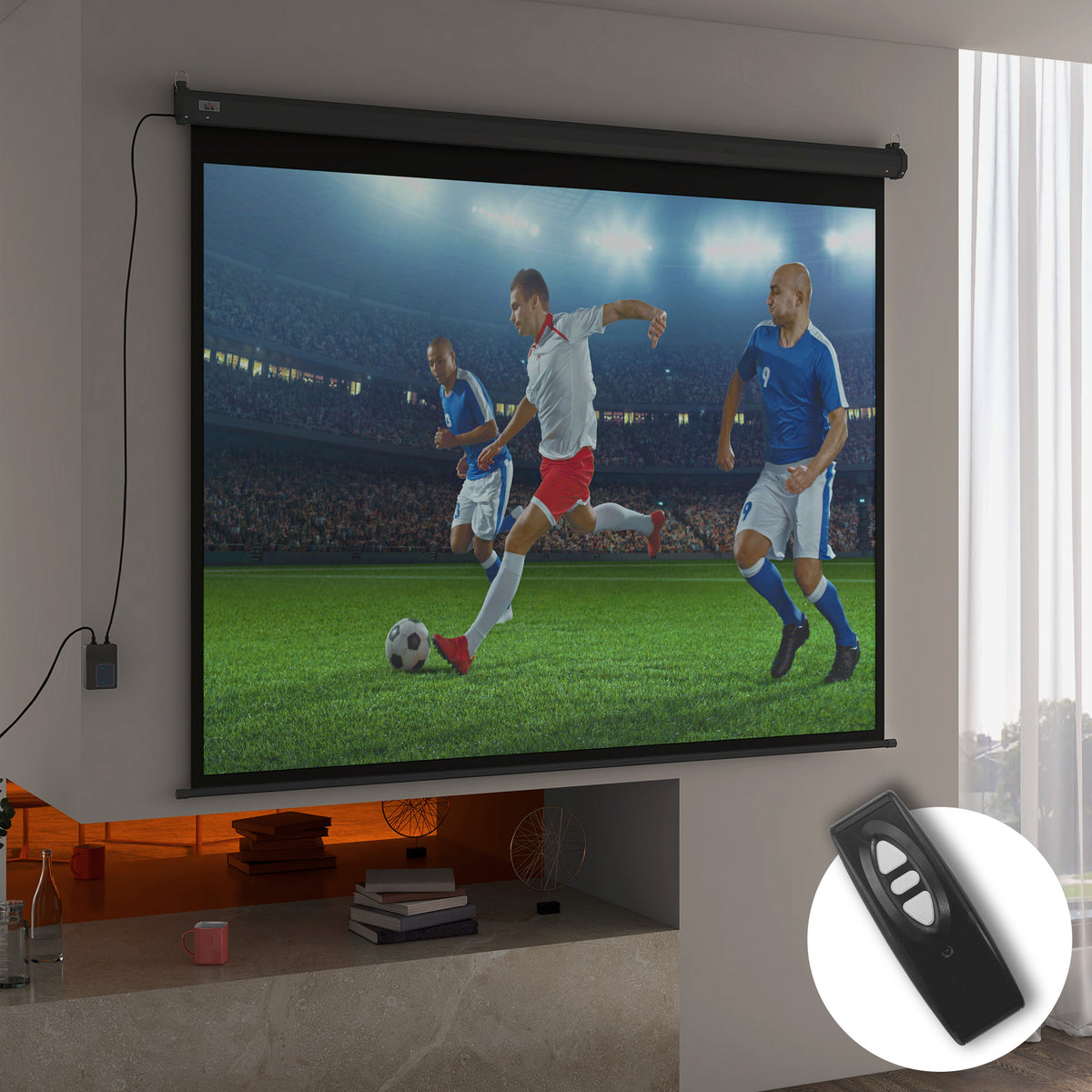 Projectiescherm, projectiescherm, 100 inch, 4:3, 203x152 cm, zwart (2)